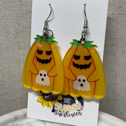 Trick or Treat Pumpkin Earrings