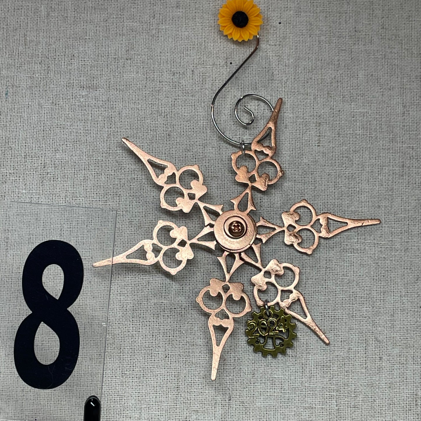 Clock Hand Snowflake Ornament