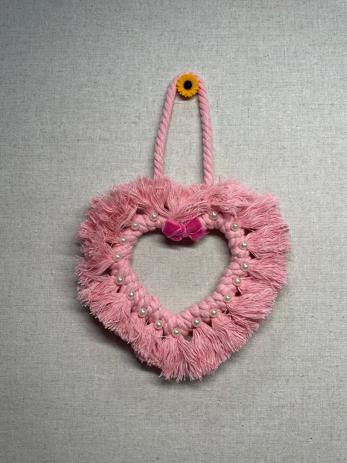 Macrame Heart Wreath