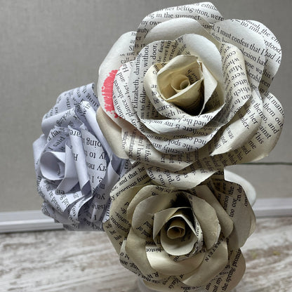 Bookish Paper Rose