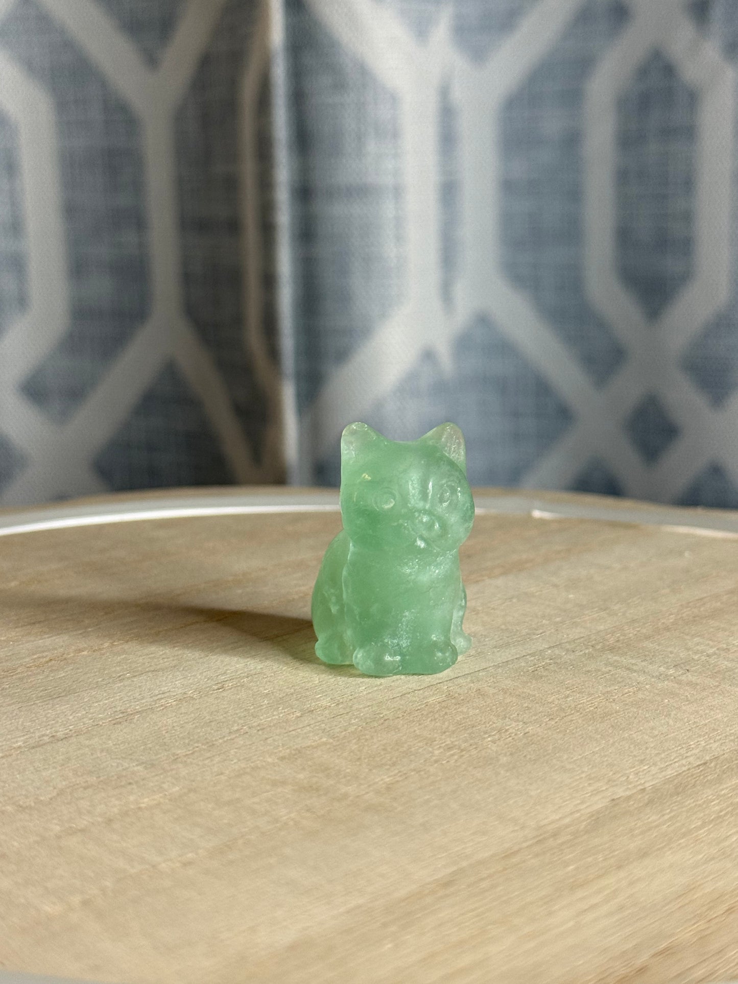 Fluorite Cat Carving