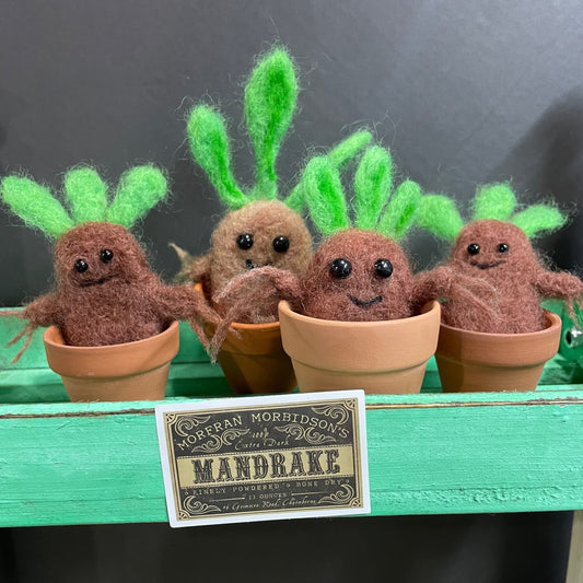 Felted Mini Mandrakes