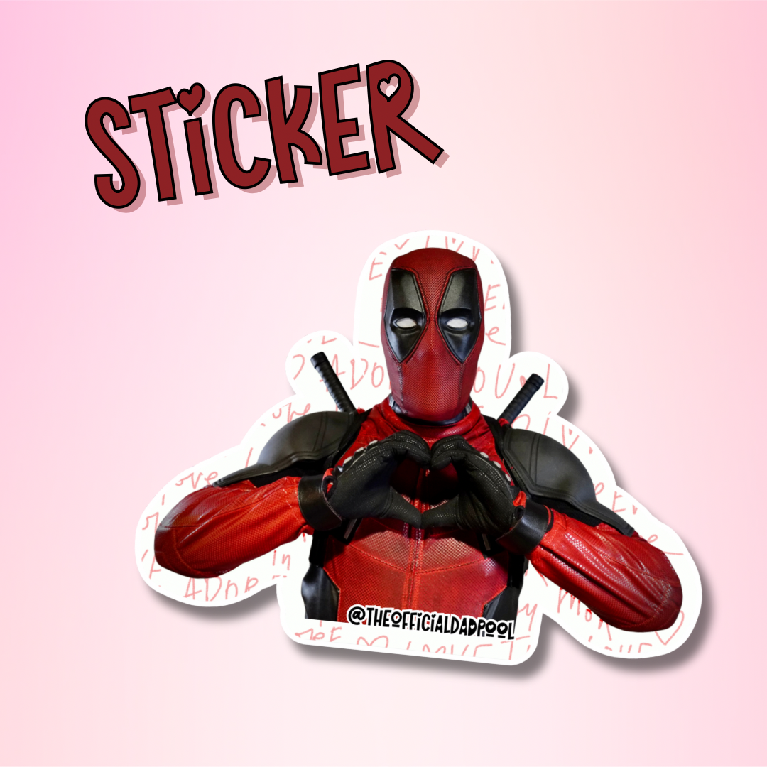 Dadpool Valentine Stickers