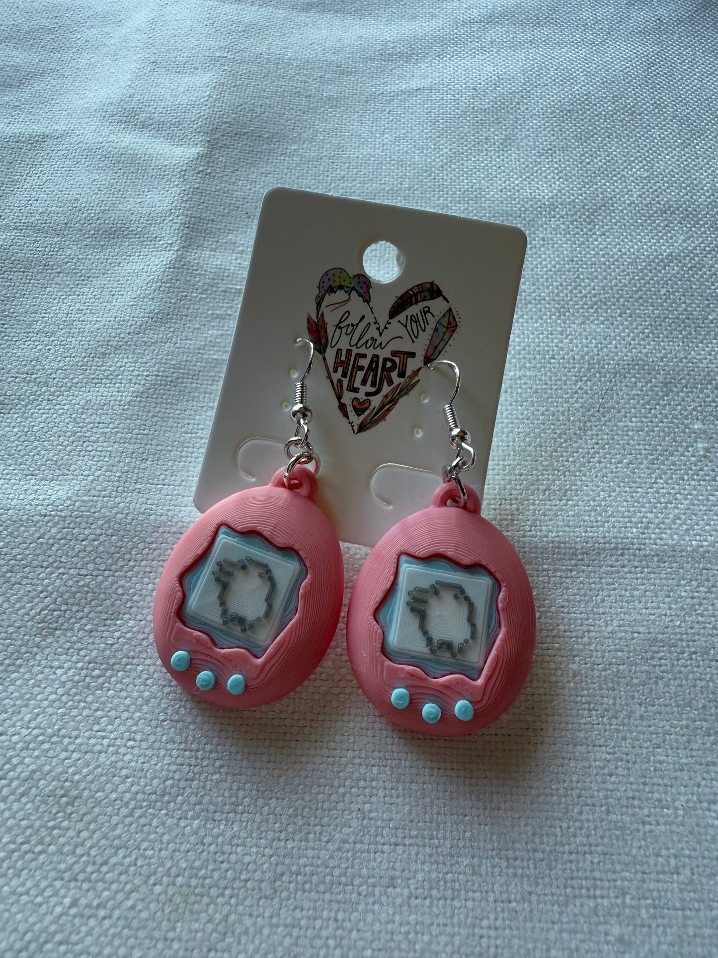 Tamagotchi Earrings / 3D Printed