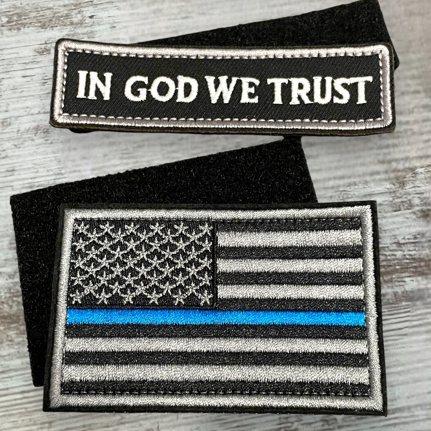 In God We Trust & Thin Blue Line Patches