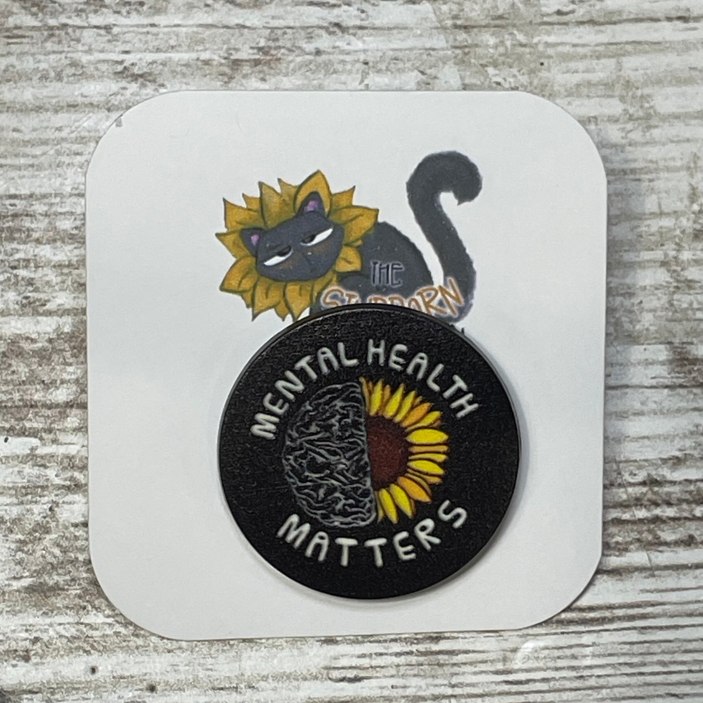Mental Health Matters Sunflower Pin