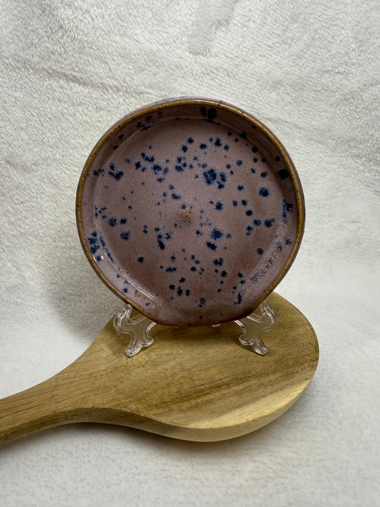 Cotton Candy Pottery Spoon Rest