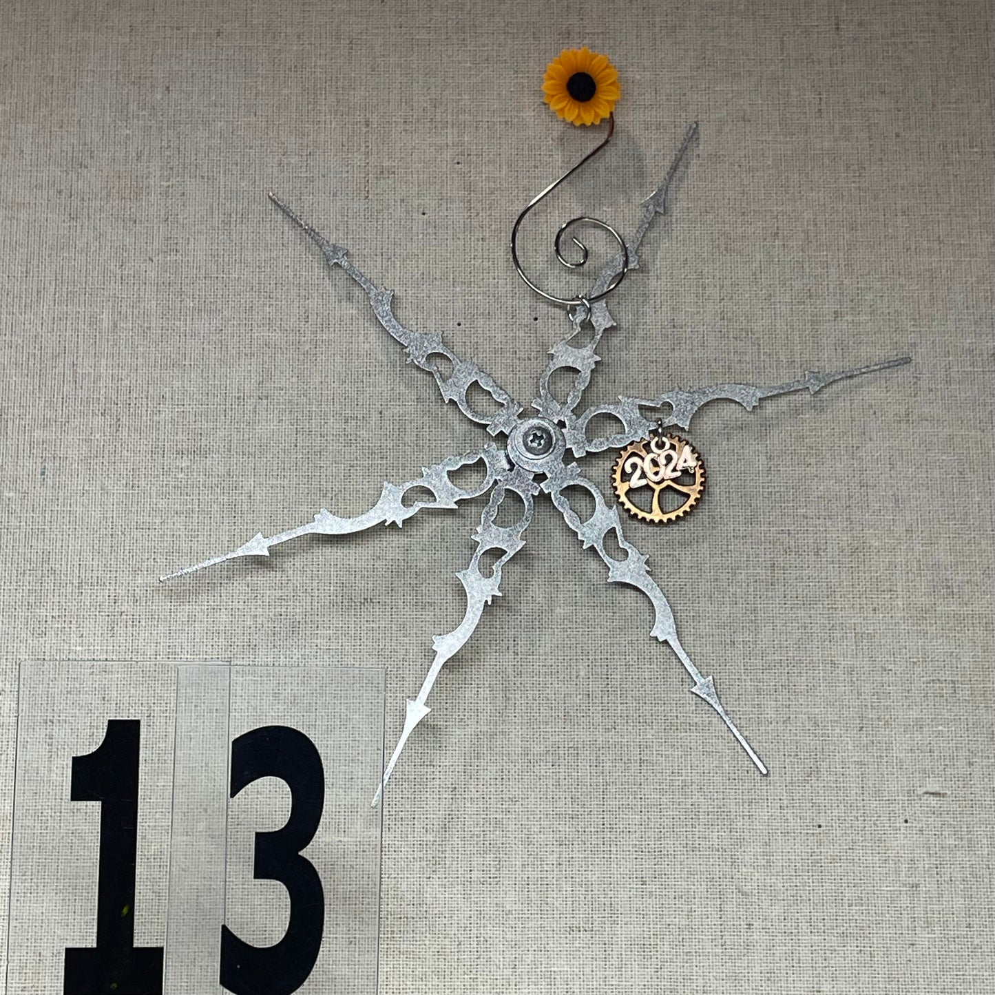 Clock Hand Snowflake Ornament