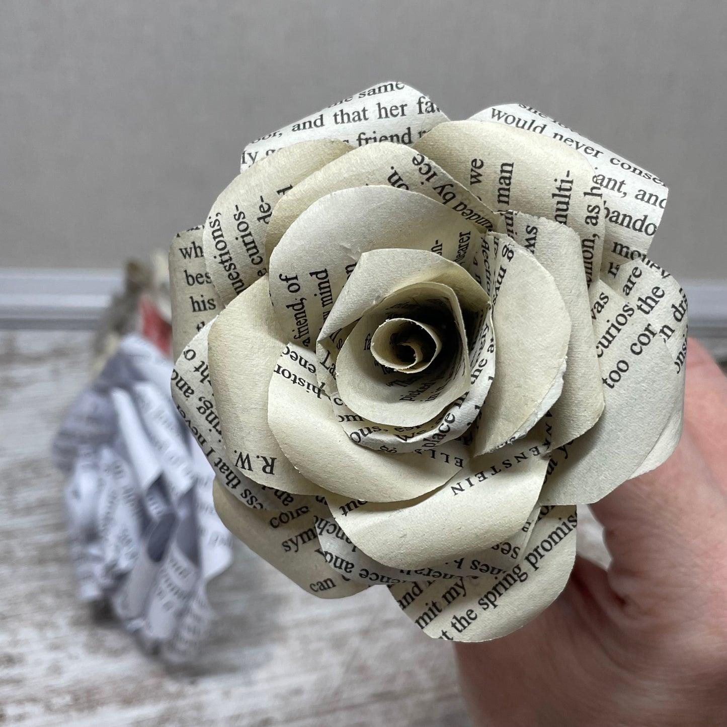 Bookish Paper Rose