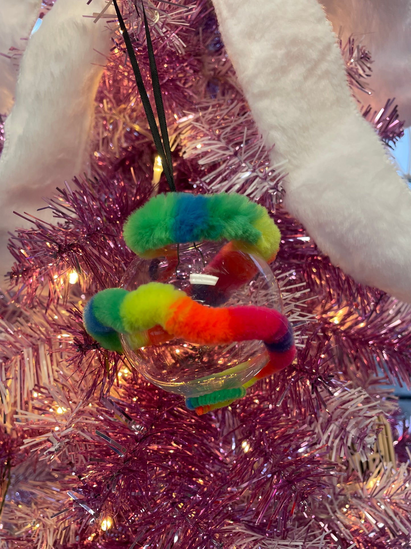Fuzzy Worm Ornament