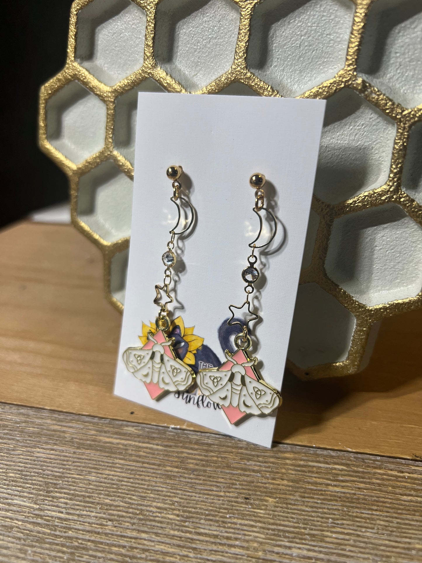 Moth Dangle Earrings