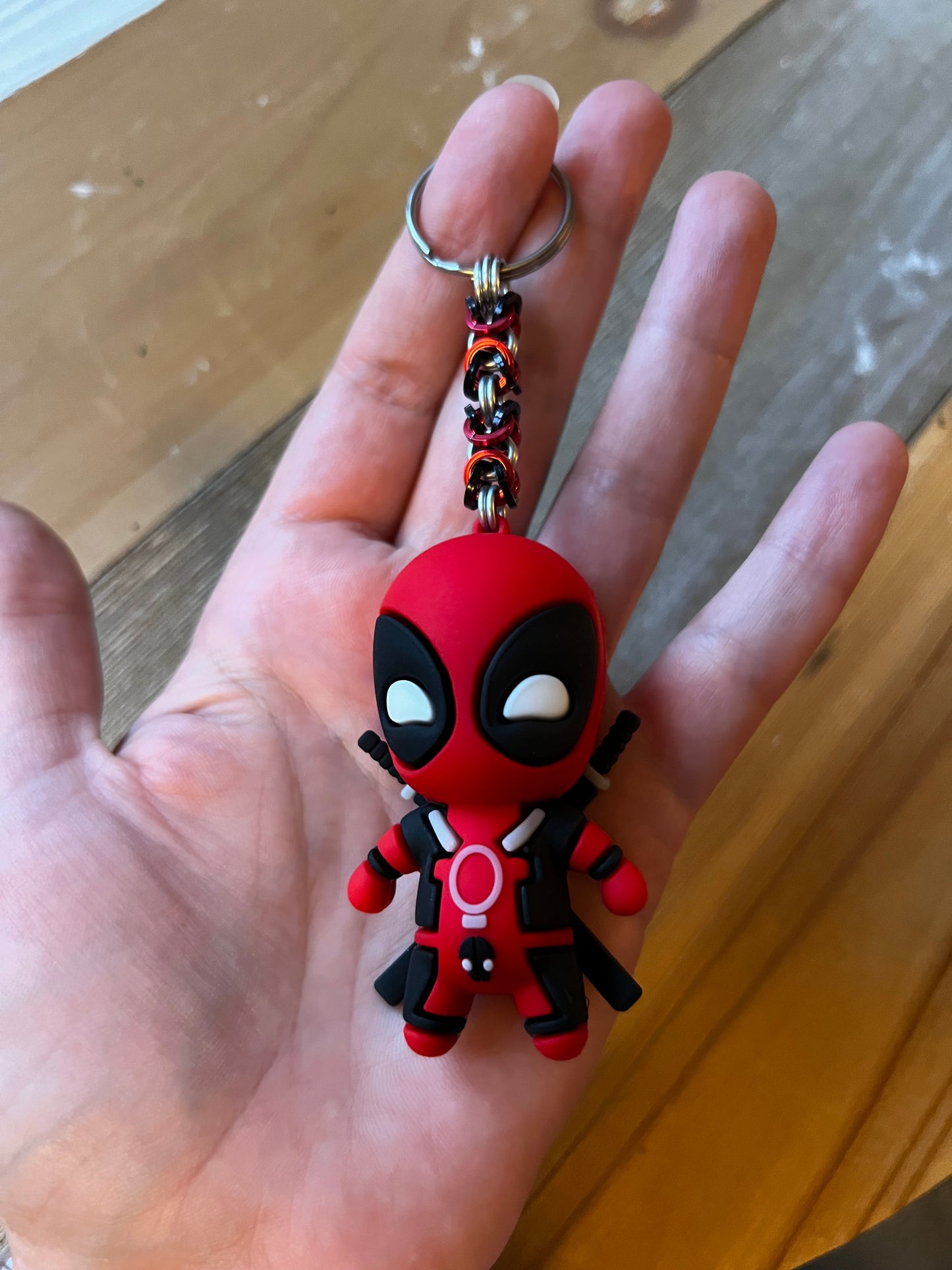 Chainmail Deadpool Keychains