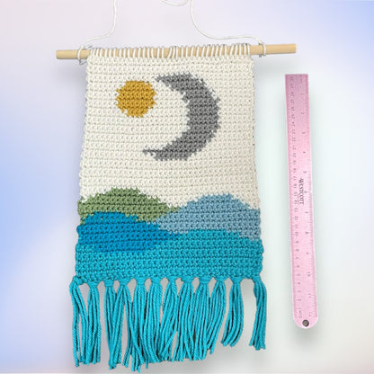 Crochet Wall Tapestry - Moon