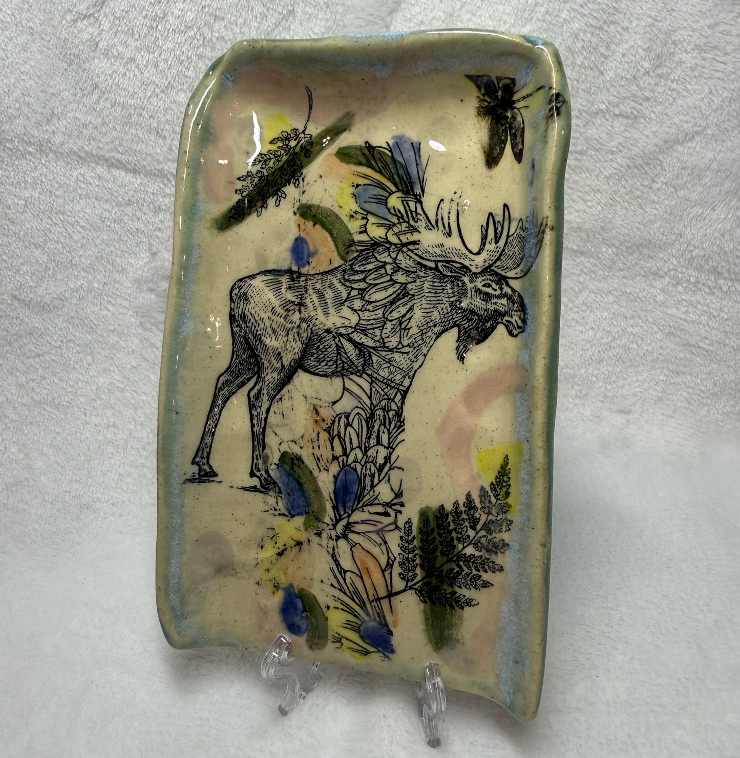 Moose Pottery Spoon Rest