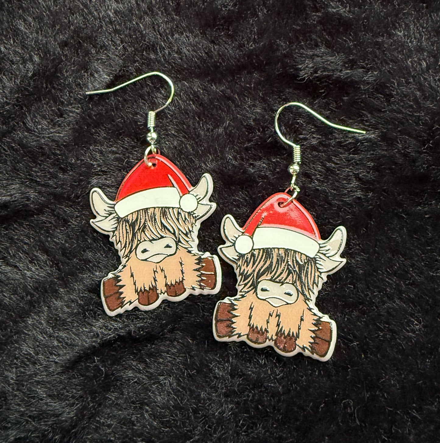 Christmas Cow Earrings