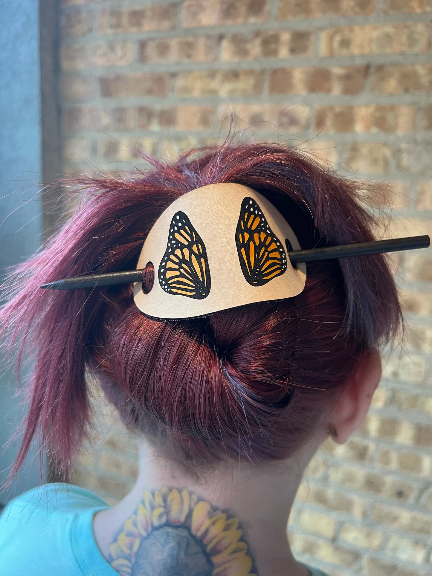 Butterfly Wing Leather Hair Wrap