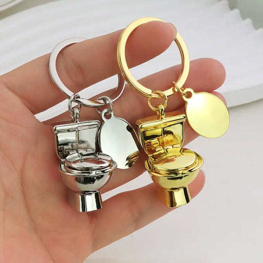 Mini Metal Toilet Keychain