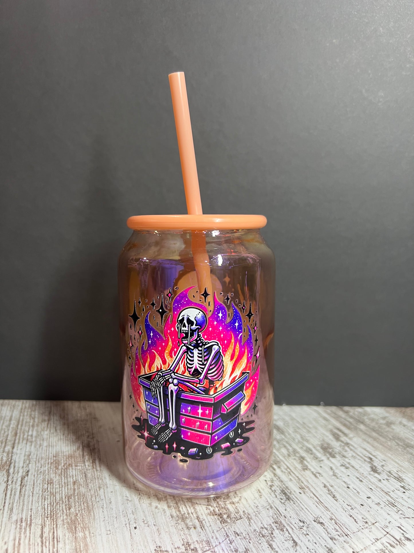 16oz Glass Tumbler - Never Better Dumpster Fire