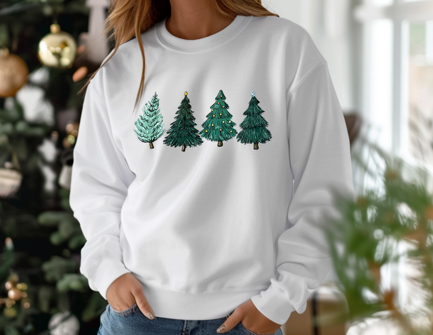 PREORDER Snowy Trees Crewneck