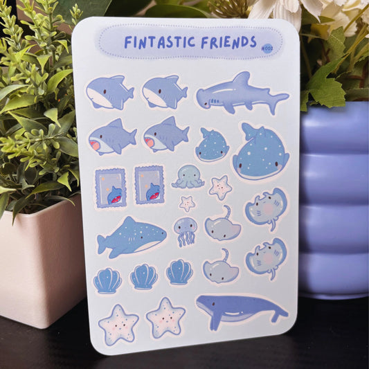 Fintastic Friends Sticker Sheet