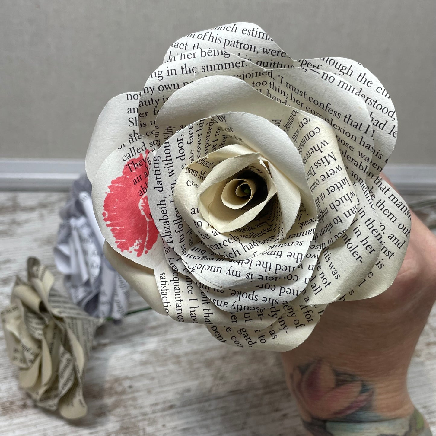 Bookish Paper Rose