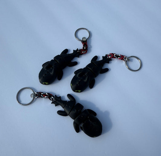 Toothless Chainmaille Keychain