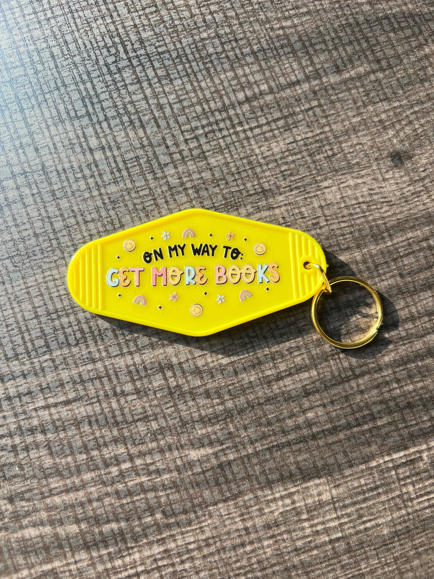 On My Way To Get More Books Keychain