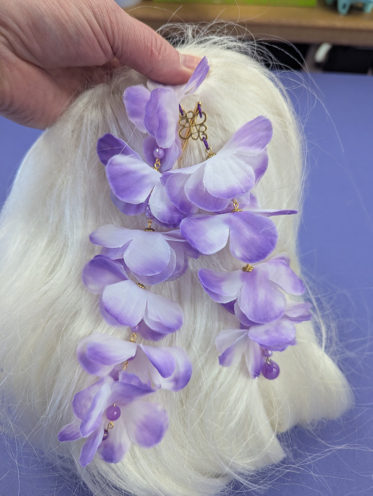 Floral Hair Picks