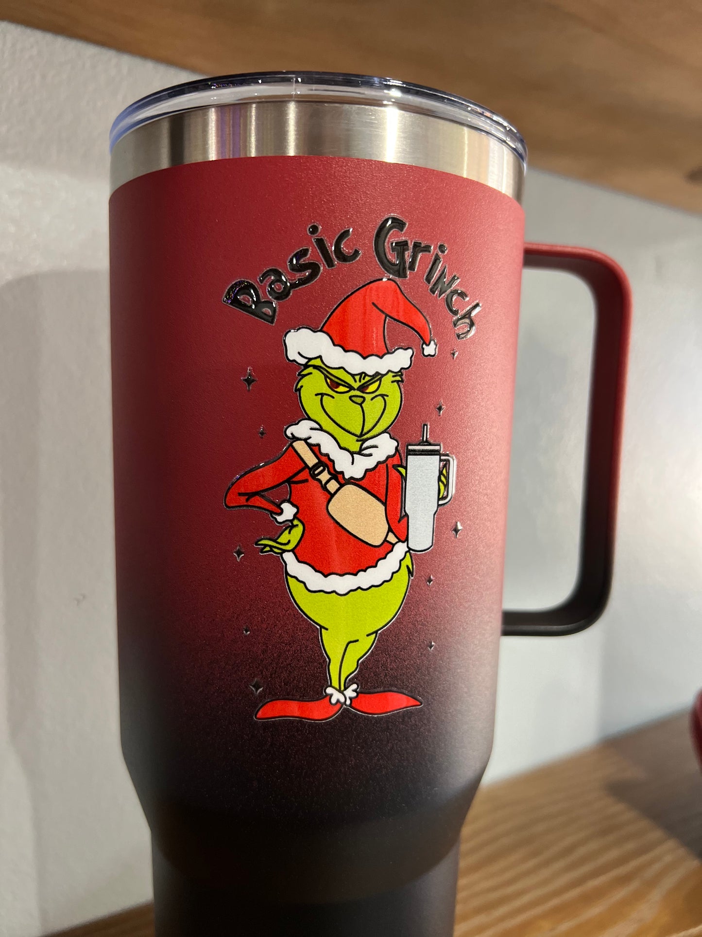 Basic Grinch 40 oz Stainless Steel Tumbler