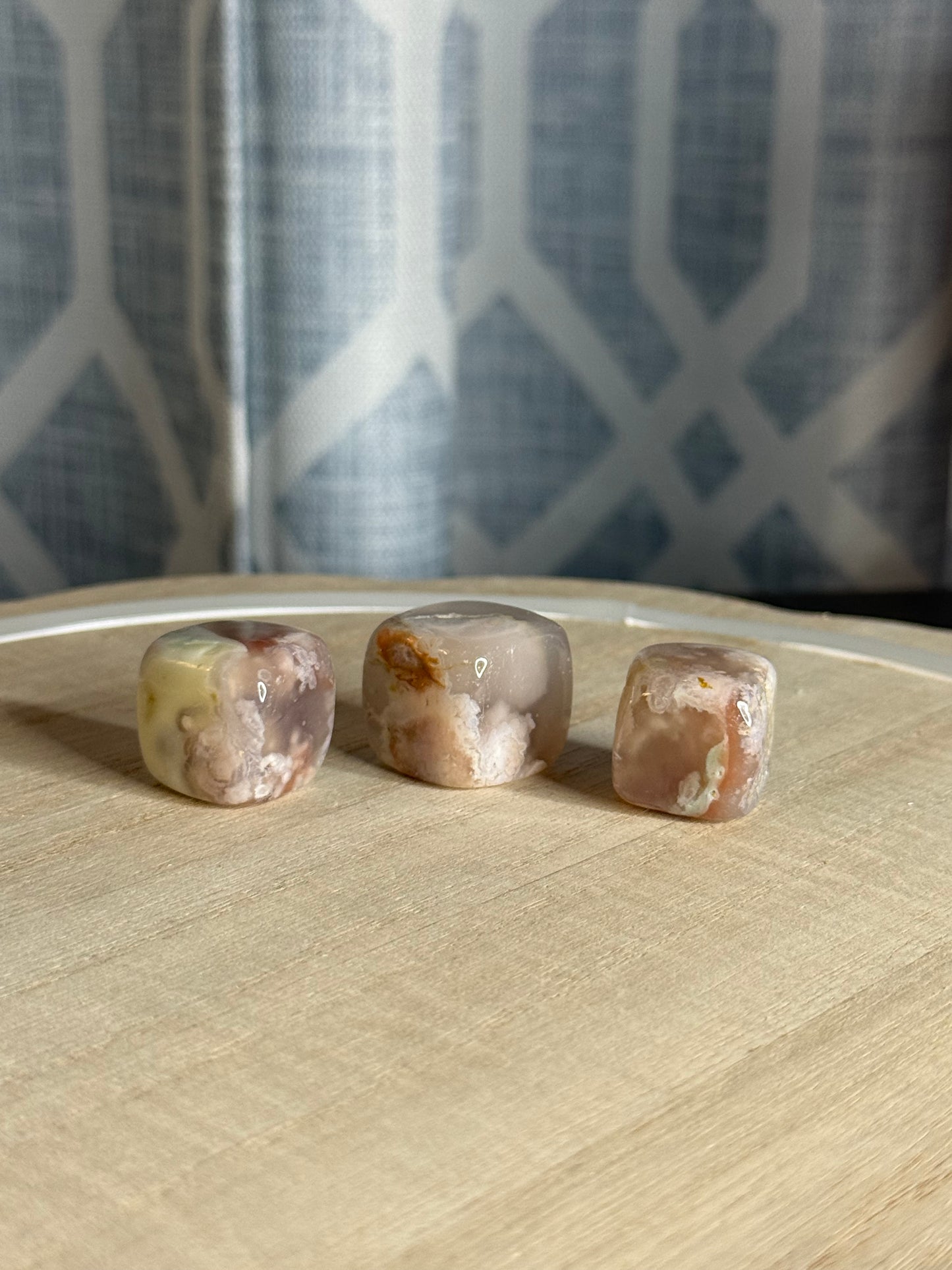 Flower Agate Cubes