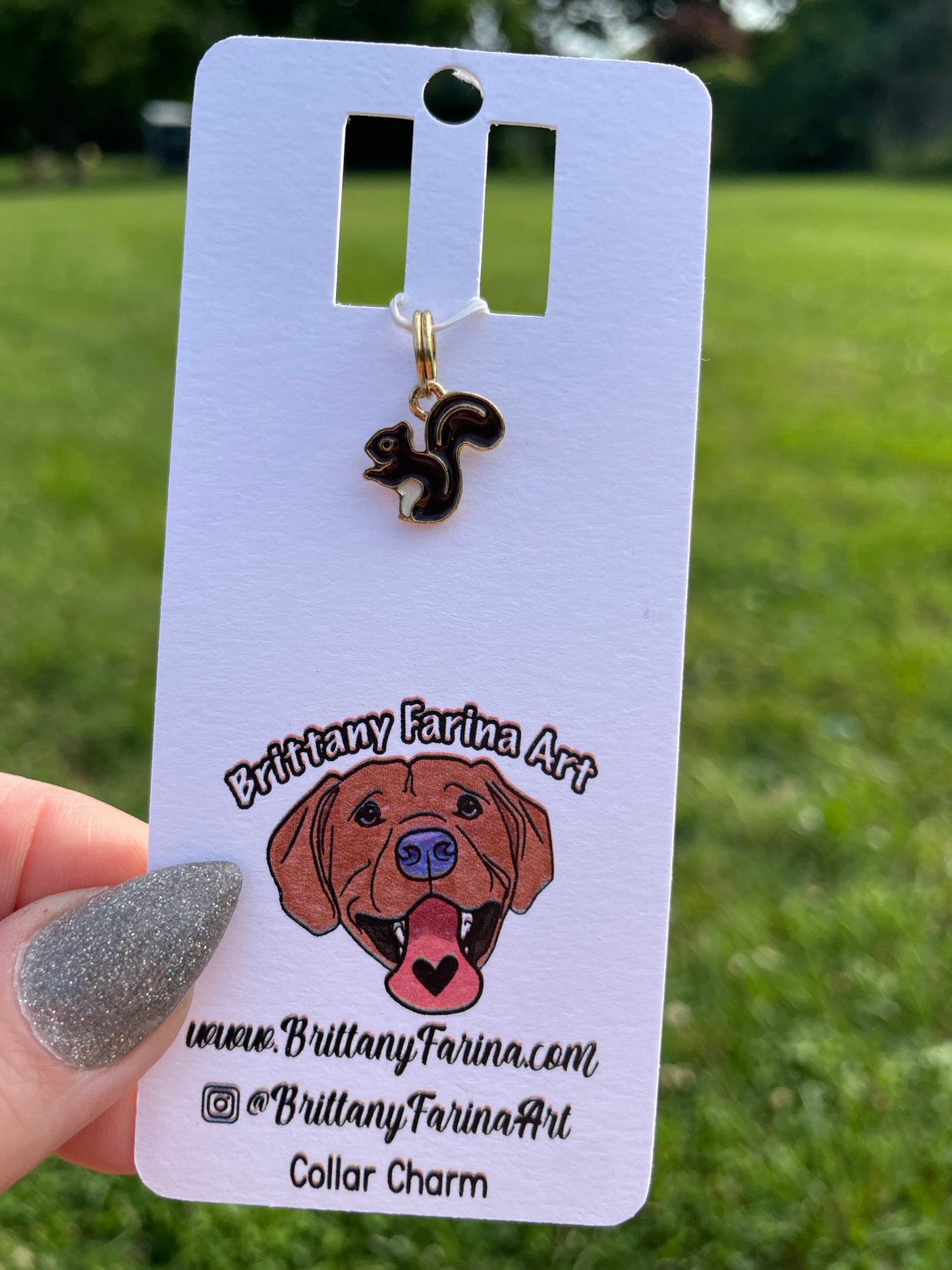 Squirrel Collar Charm || Doggy Bling || Bag Accessories