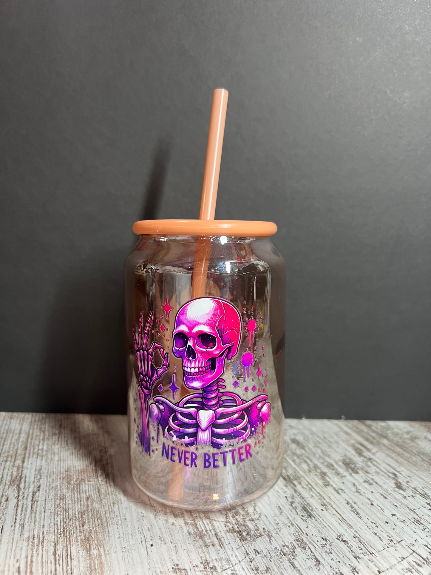 16oz Glass Tumbler - Never Better Dumpster Fire