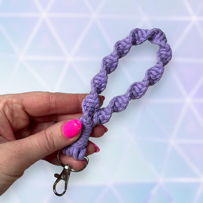 Macrame Twist Keychain Wristlet