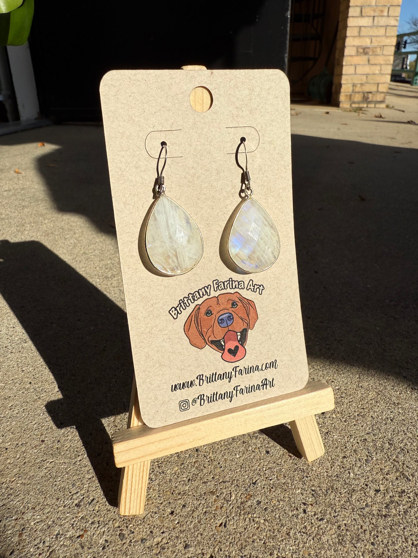 Moonstone Dangle Earrings