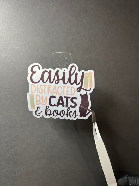 Cats and Books Sticker