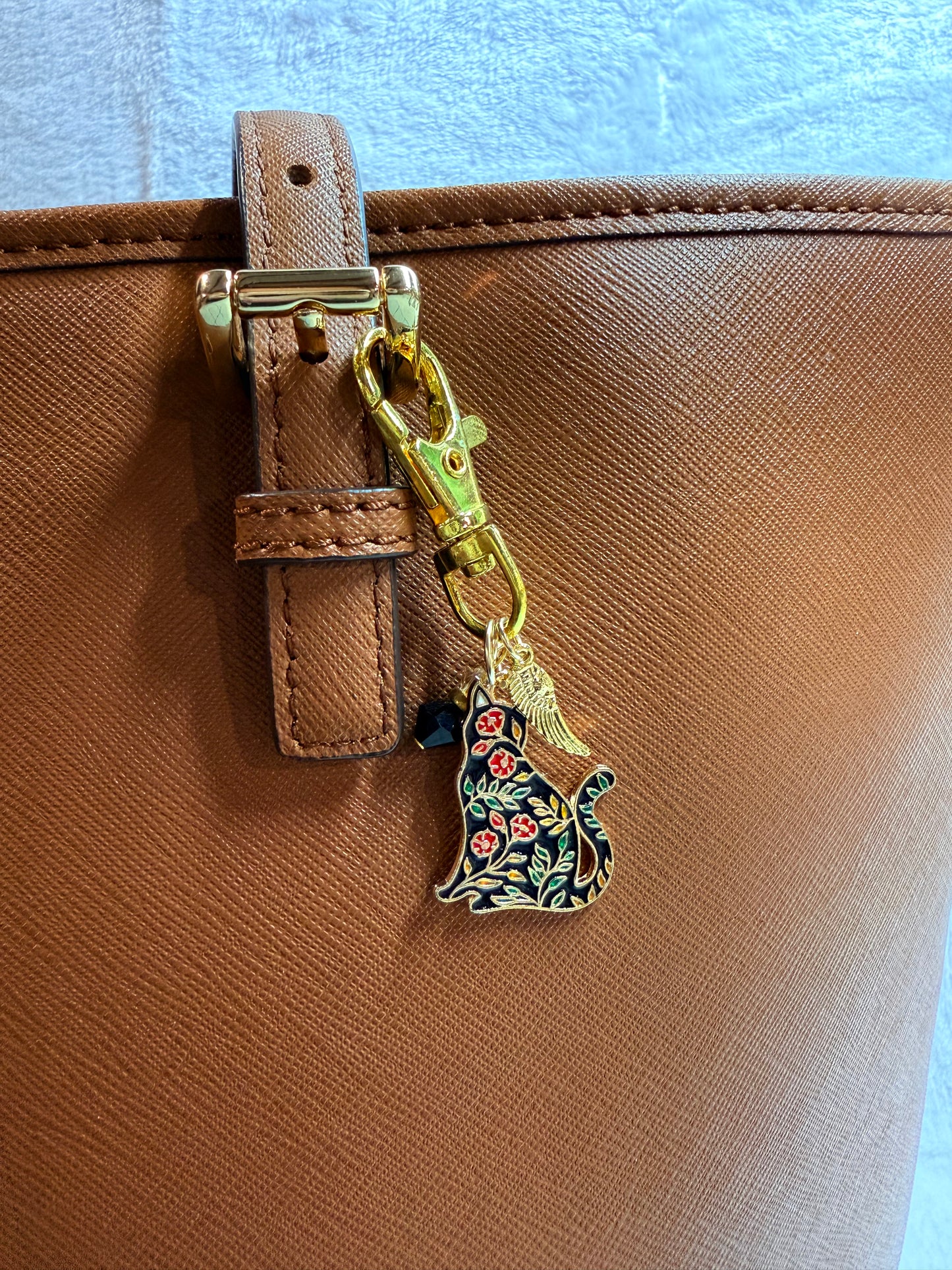 Floral Kitty Bag Charm