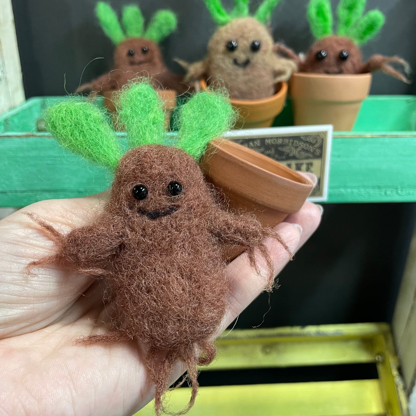 Felted Mini Mandrakes