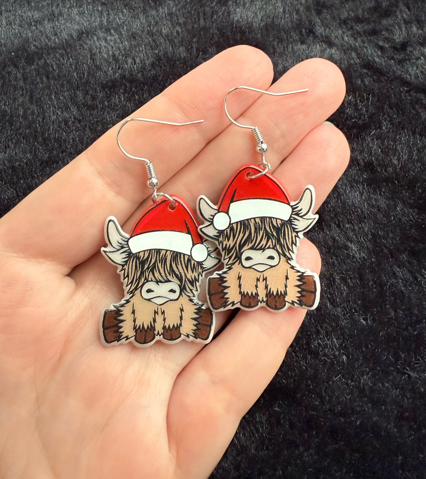 Christmas Cow Earrings