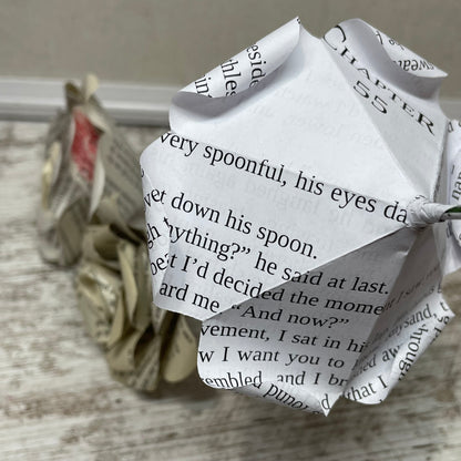 Bookish Paper Rose