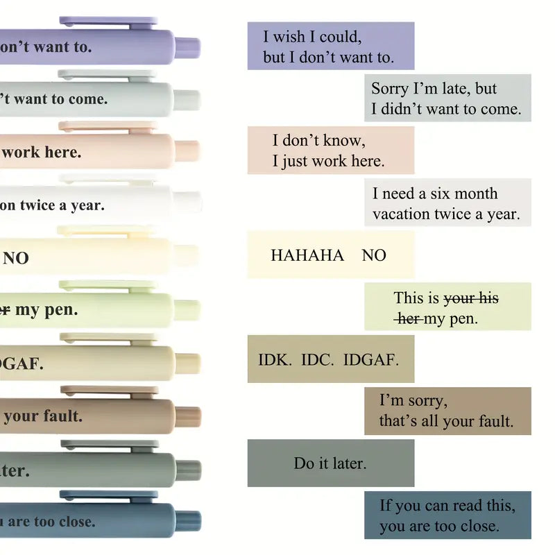 Funny Pens // Adult Office Humor // Novelty Gift // Retractable Ballpoint
