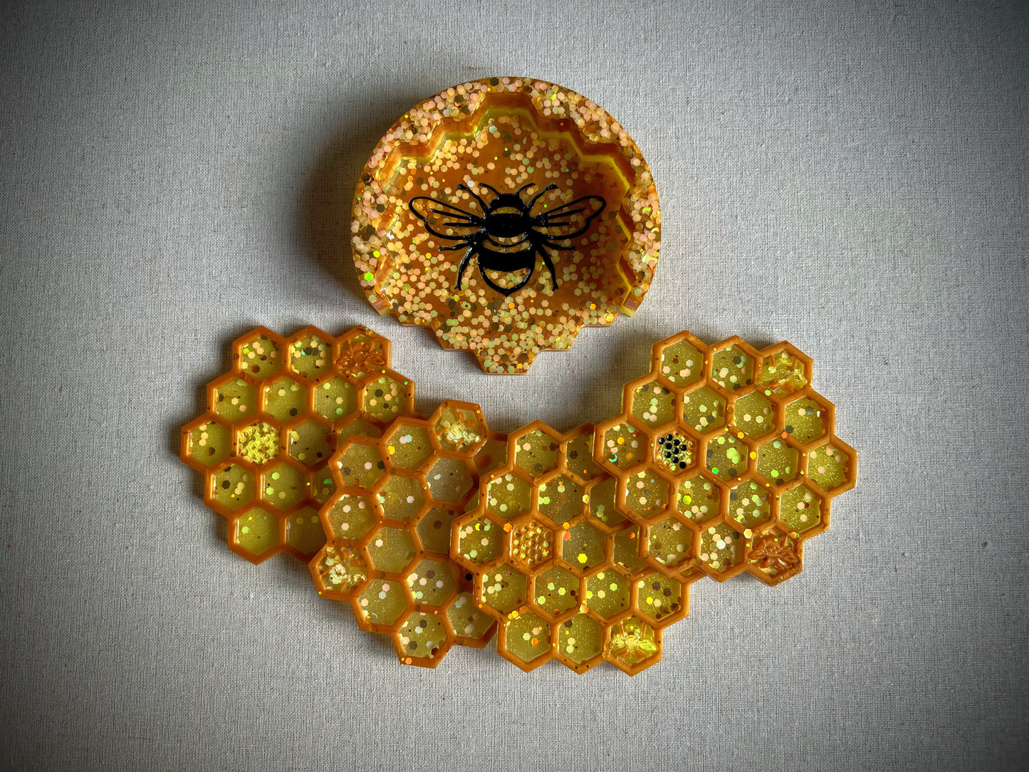 Honey Bee Coaster Set