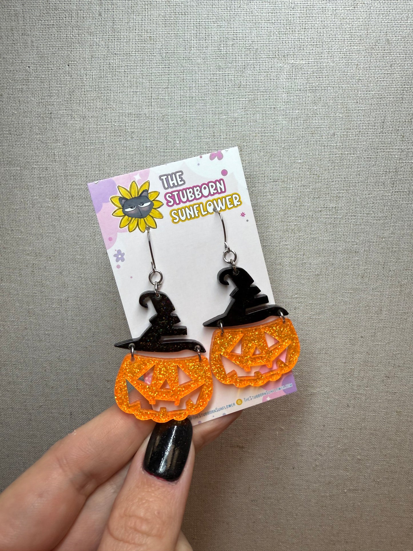 Jack O’ Lantern Dangle Earrings