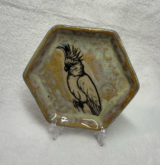 Cockatoo Pottery Trinket Dish