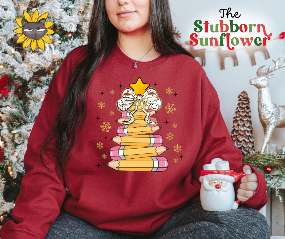 Pencil Tree Teacher | Sweatshirt or T-Shirt