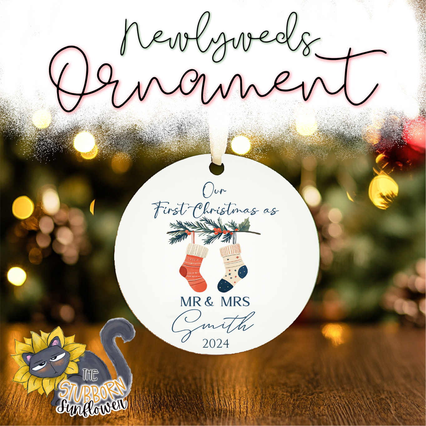 Custom Newlywed’s Ornaments