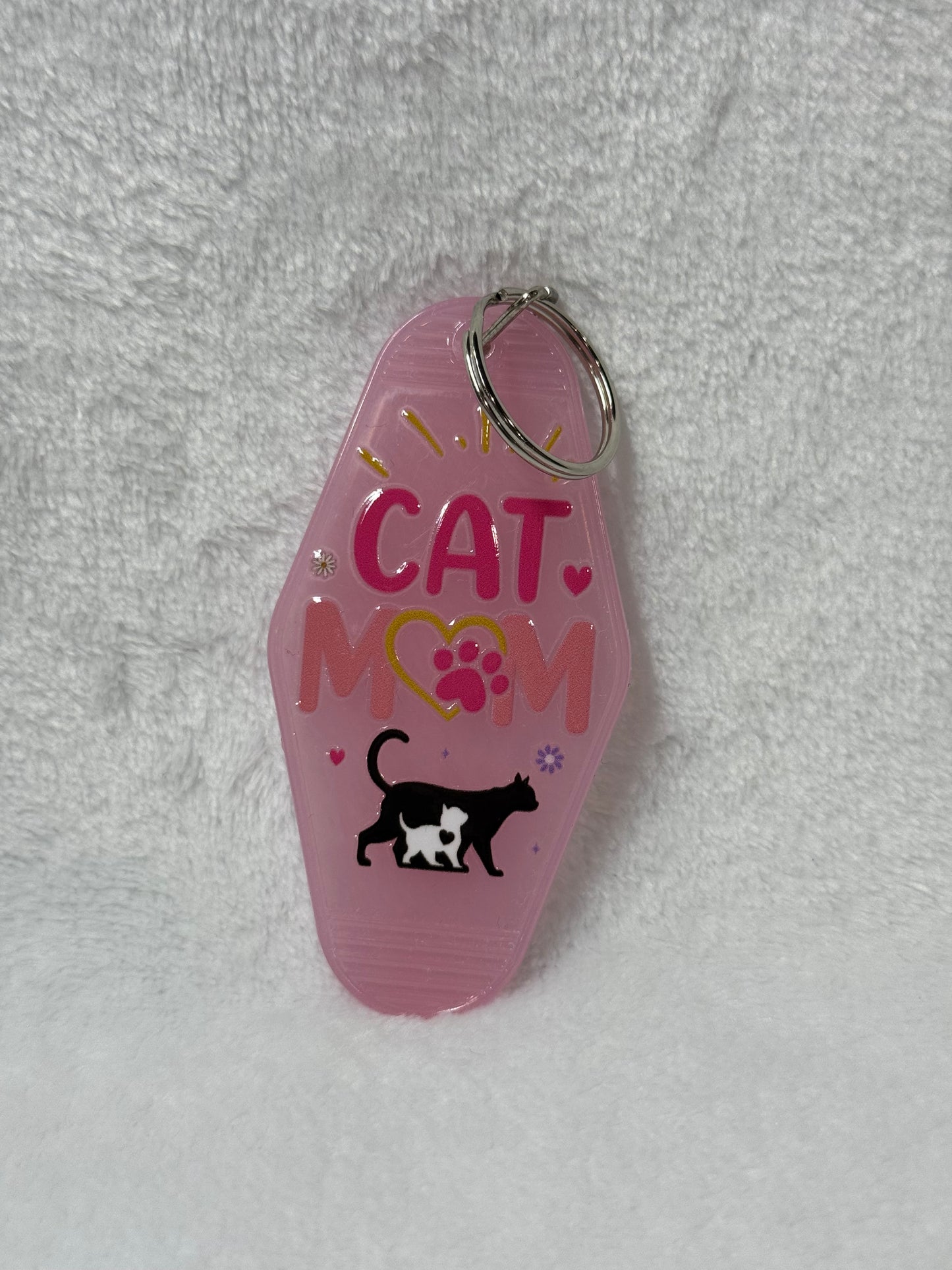 Cat Mom Keychain