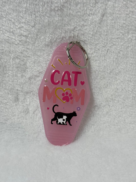 Cat Mom Keychain