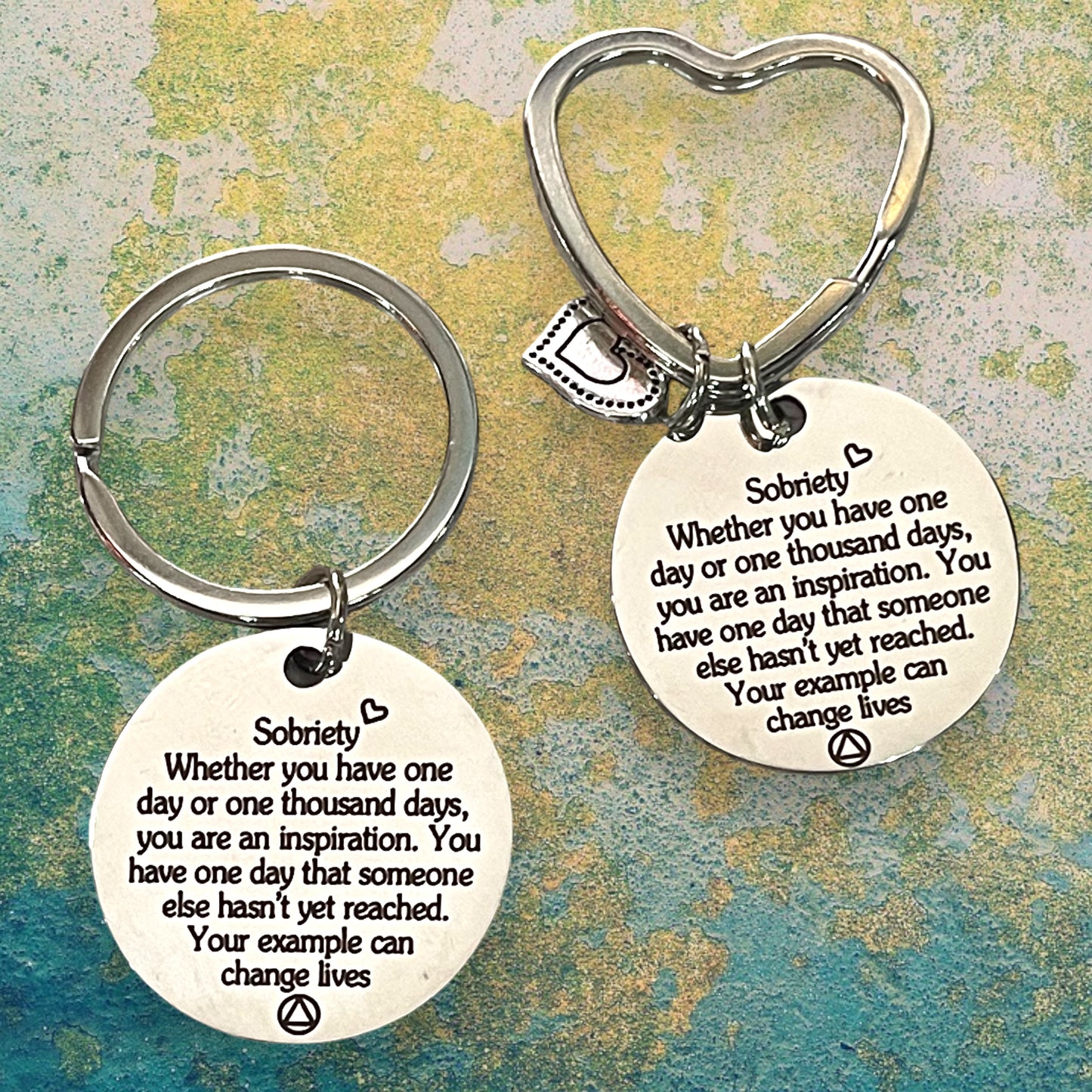 Sobriety Pocket Hug Keychain