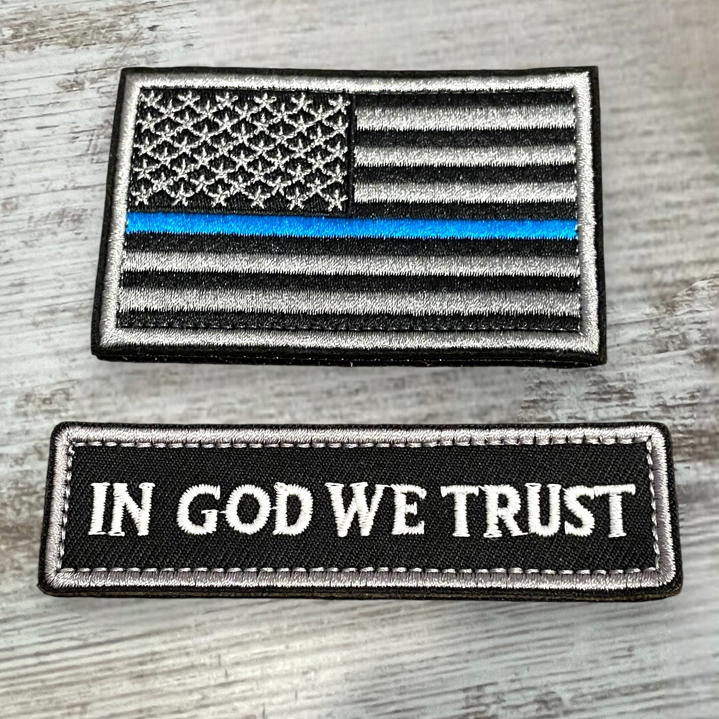 In God We Trust & Thin Blue Line Patches