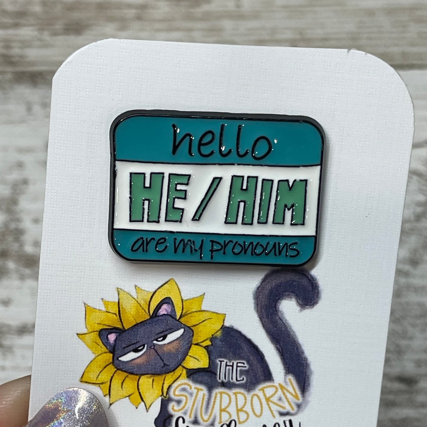 Pronoun Nametag Pin